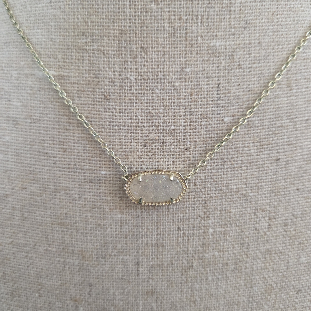 Kendra Scott Elisa Pendant - White Drusy